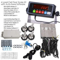 PEC Floor Scale Kit/Livestock Animal Scale Kits with Digital Indicator and 4 Load Cells, NTEP Approved