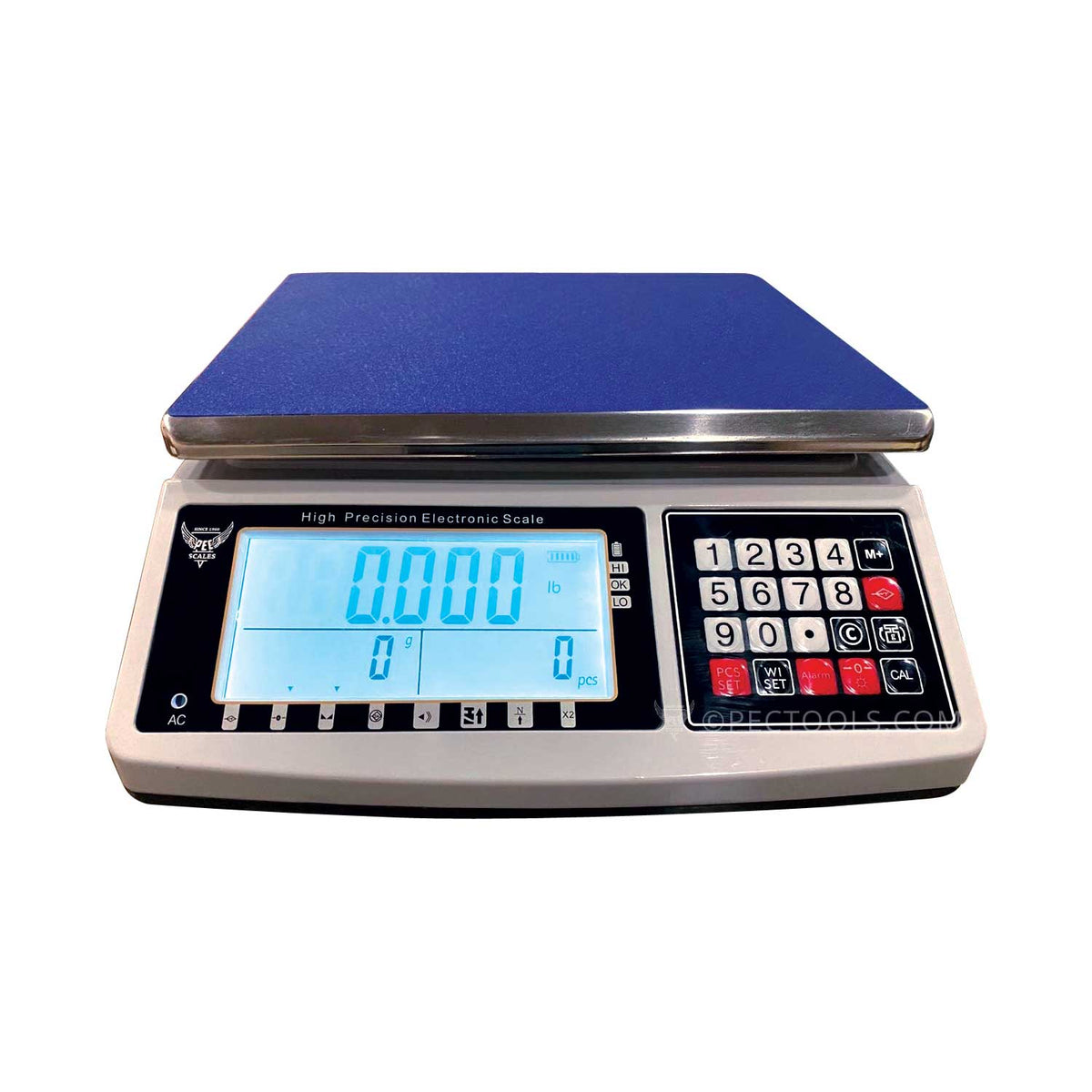 PEC Scales Digital Counting Scale/Commercial Weighing Scales with Large Display and Rechargeable Battery