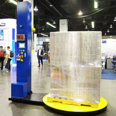 PEC Stretch Wrap Machine, Electric Pallet Wrapper with Built-in Scale and Thermal Label Printer , 5000lbs Capacity